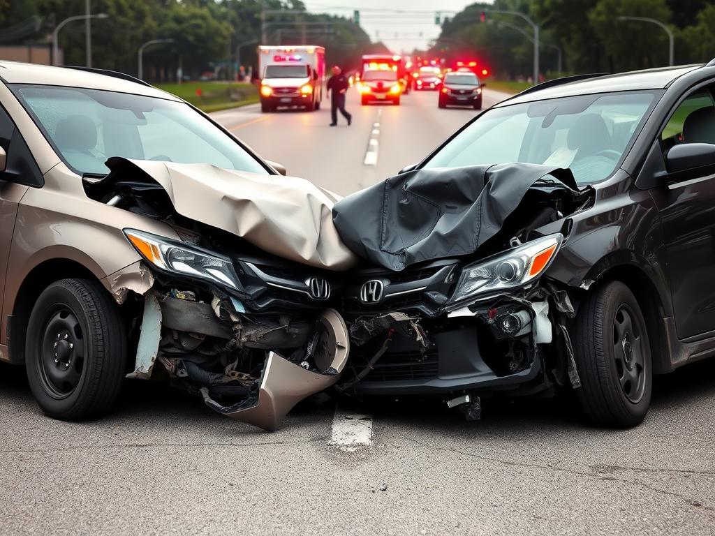 Head-on collision on Houston road Head-on collision on Houston road