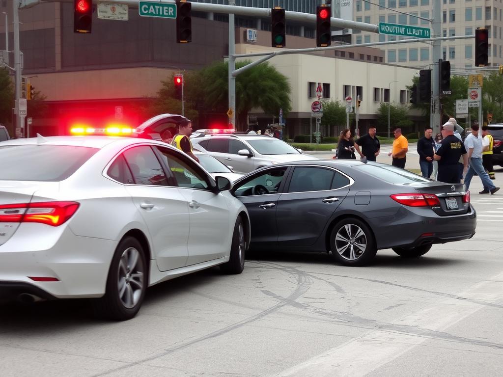 T-bone intersection accident in Houston neighborhood T-bone intersection accident in Houston neighborhood