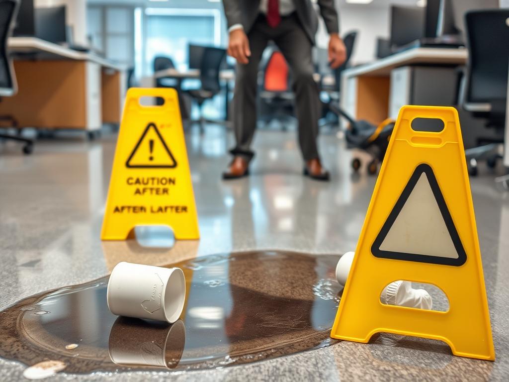 Slip and fall workplace accident in Houston office environment Slip and fall workplace accident in Houston office environment