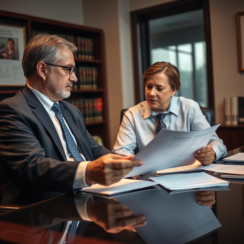 Wrongful death lawyer providing personalized attention to client in Houston office Wrongful death lawyer providing personalized attention to client in Houston office